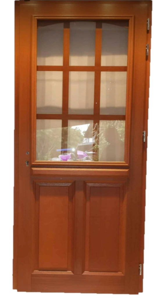 Porta d'ingresso in legno smaltato, Agatha, H, 215xl, 80 p, sinistra Dimensione tavolo senza maniglia