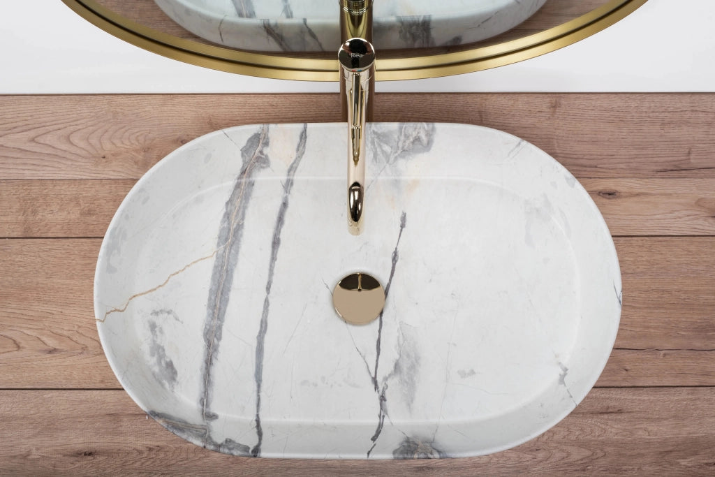 Lavabo Da Appoggio Rea Nadia 60 Sand