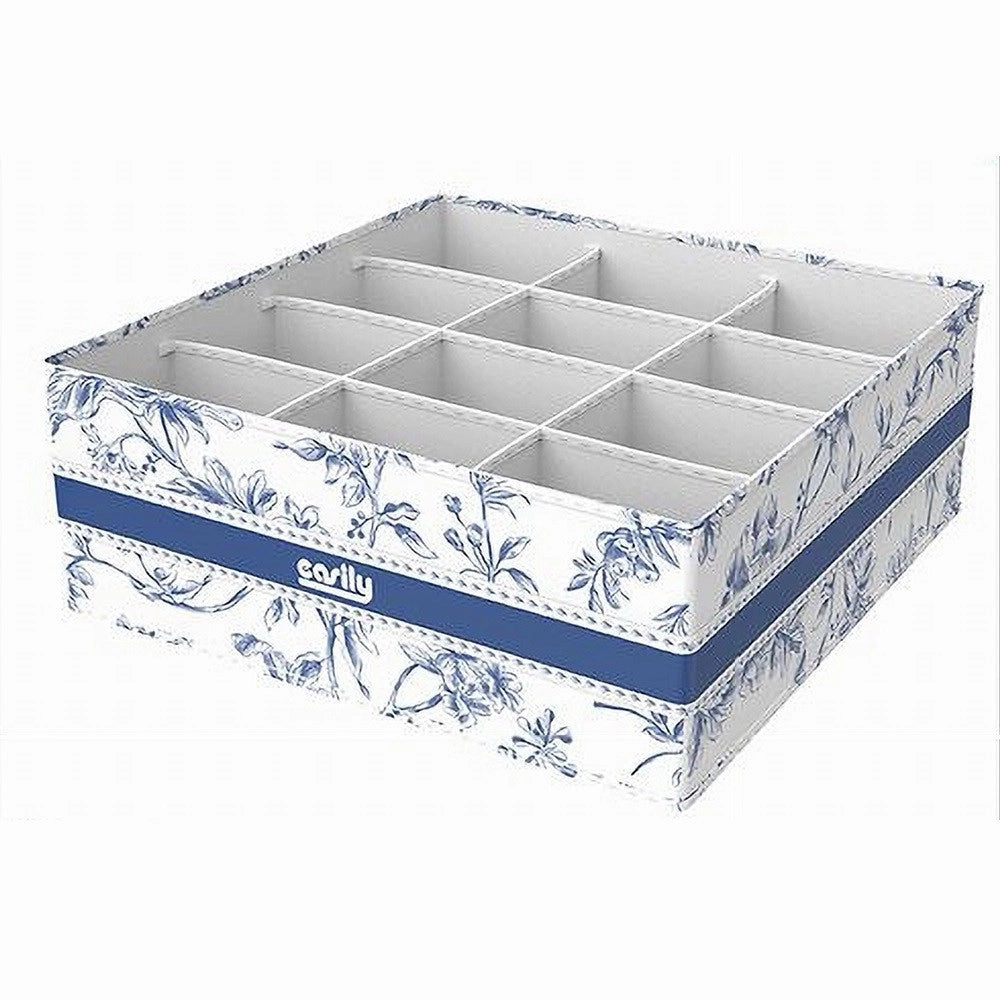 Trade Shop - Organizer Per Armadio 12 Scomparti Scatola Salvaspazio 32x32x12cm Fantasia 87331 -