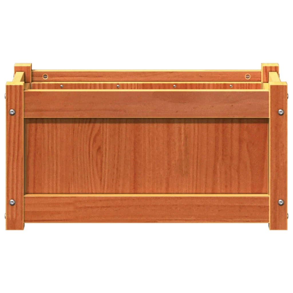 Fioriera aiuola rialzata fioriera aiuola giardino terrazza set da 2 cerata legno massello di pino marrone 02_0039063