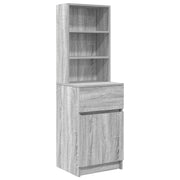 Comodino | Armadio da Notte | Mobiletto da notte Grigio Sonoma 39x35x125 cm in Legno Multistrato