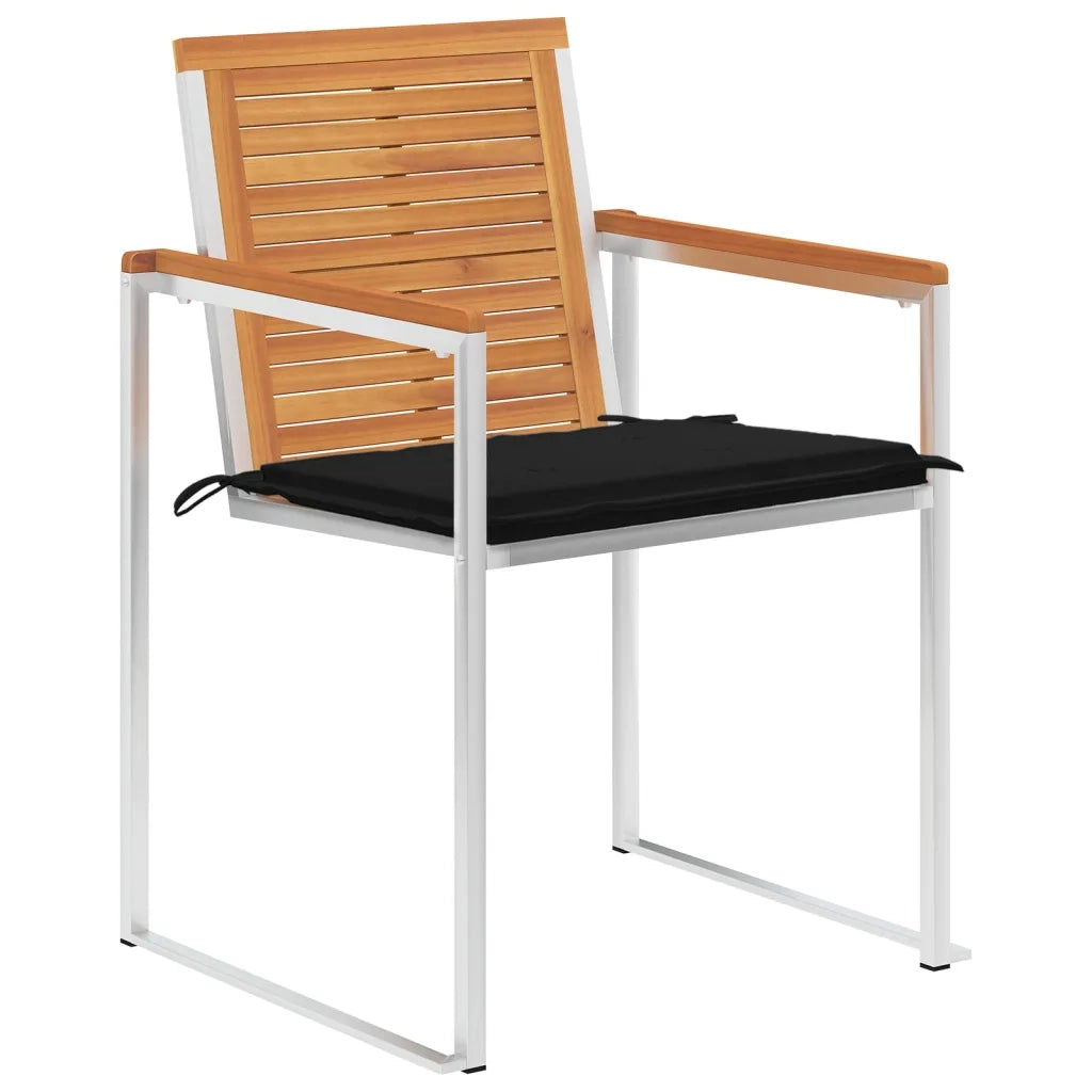 Sedie da Giardino con Cuscini 6 pz in Legno Massello di Acacia 3078504