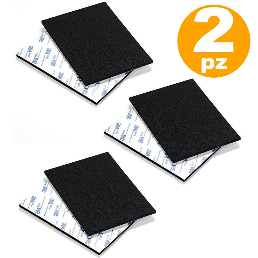 Trade Shop - Feltrini Autoadesivi Quadrati 2 Pz 85x85mm Nero Sedie Mobili Vetro Formica Dfh -