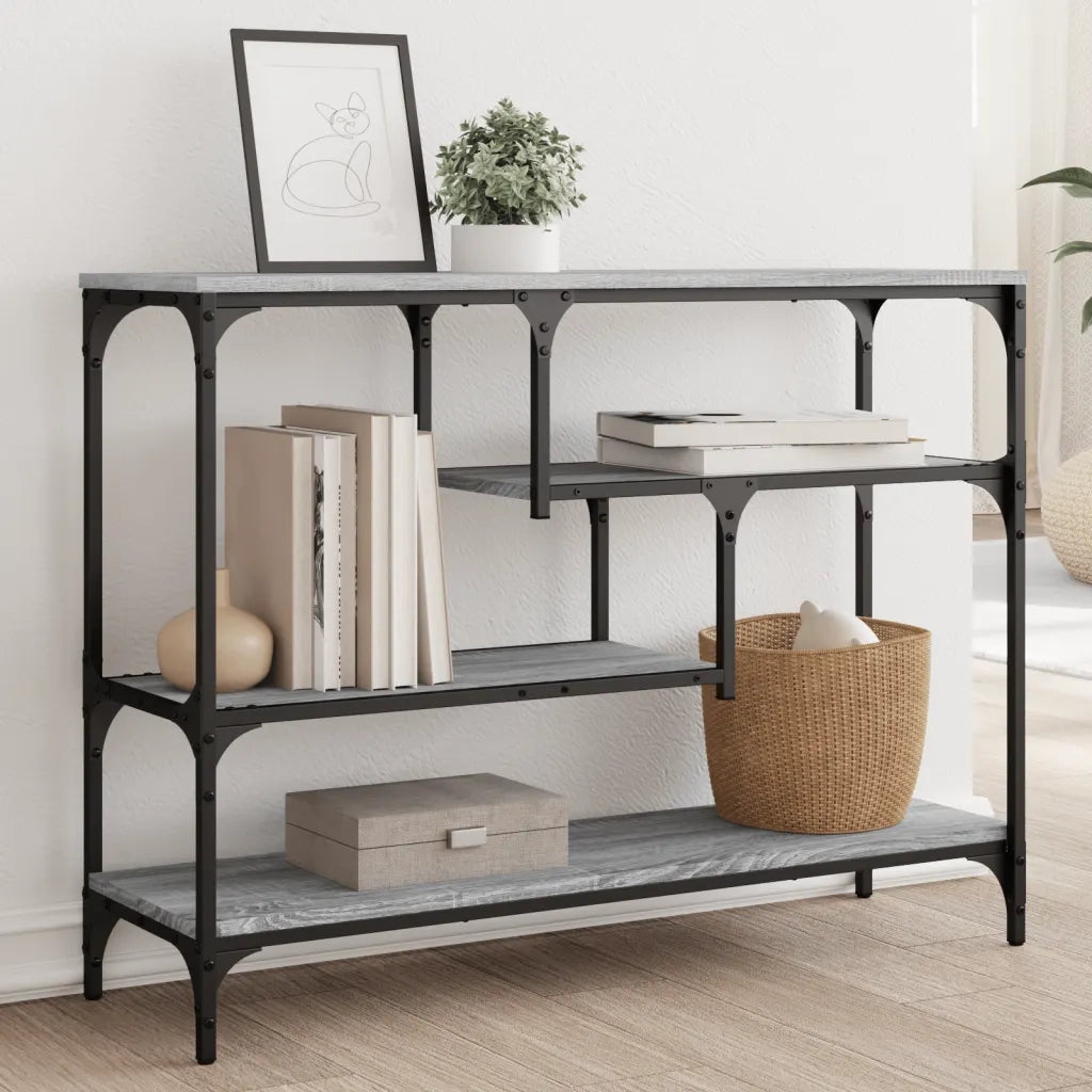Tavolino Consolle | Tavolo d'Ingresso Grigio Sonoma 100x30x75 cm Legno Multistrato