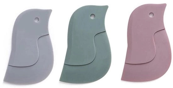 Schraper per cucina con materiale di alta qualità - Forma di pinguino - Strumento di pulizia per cucina - Raccattapolvere flessibile - Duraturo - Facile da riporre - Schraper per cucina con raccattapolvere flessibile