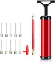 Kit di gonfiaggio portatile per palloni sportivi - inclusivo valvola di aspirazione, tubo di aspirazione estendibile e pompa manuale per palloni da basket, calcio, rugby, pallavolo e nuoto. Codice prodotto: 13" balloon pump.