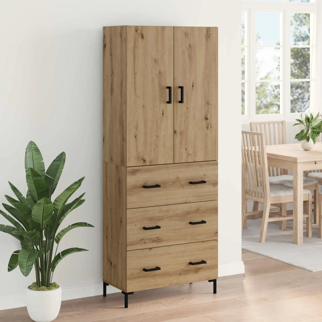 Credenza con cassetto Rovere artigianale 69,5 x 34 x 180 cm
