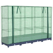 Fioriere | Cassetta per fiori | Letto rialzato con copertura per serra effetto rattan 160x40x123 cm
