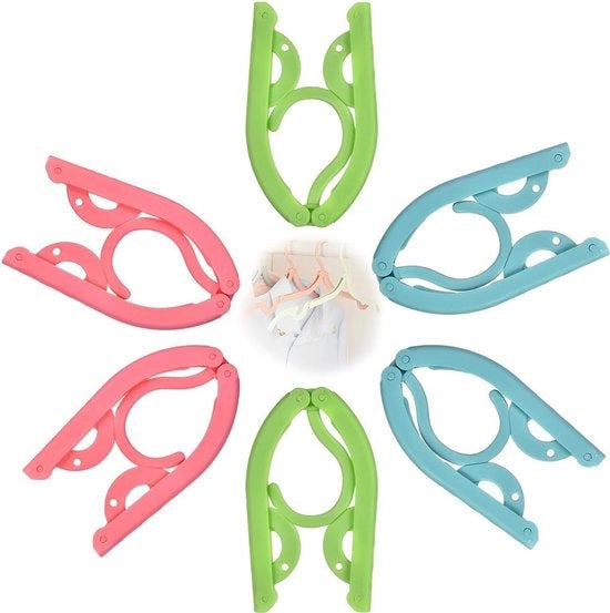 Hangers per viaggio pieghevoli 6 pezzi antiscivolo trasportabile risparmia spazio inkleinbaar