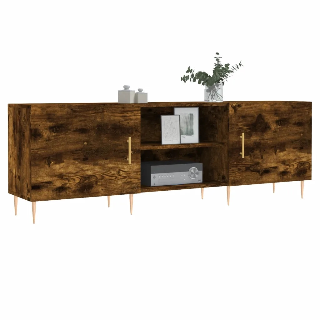 vidaXL Mobile Porta TV Rovere Fumo 150x30x50 cm in Legno Multistrato