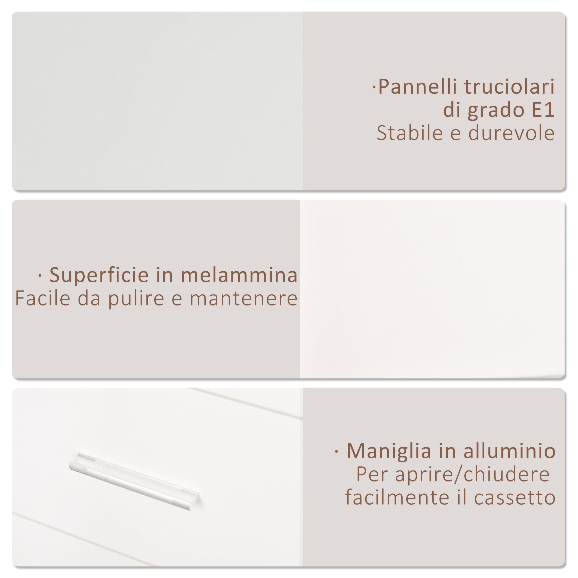 Armadio Moderno con Guardaroba 2 Ante 80x50x180 cm in Legno truciolare e Vetro Bianco