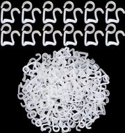 Mini clip per illuminazione natalizia - 100 pezzi - decorazione esterna/tetto/cinturini di tetto - bianco