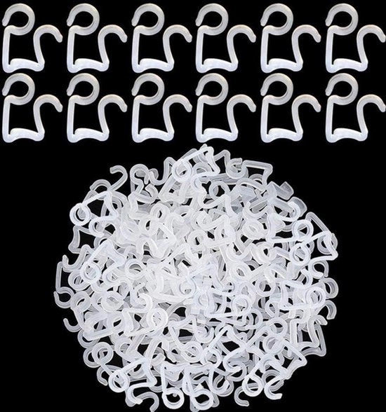Mini clip per illuminazione natalizia - 100 pezzi - decorazione esterna/tetto/cinturini di tetto - bianco