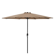 Ombrellone da giardino solido resistente ai raggi UV poliestere impermeabile acciaio 300 cm beige 03_0005908