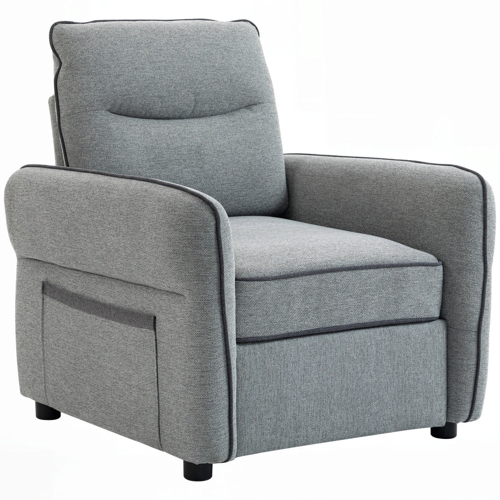 Divano 1 posto in velluto ¨C zephmum ¨C 80x81x90 cm grigio