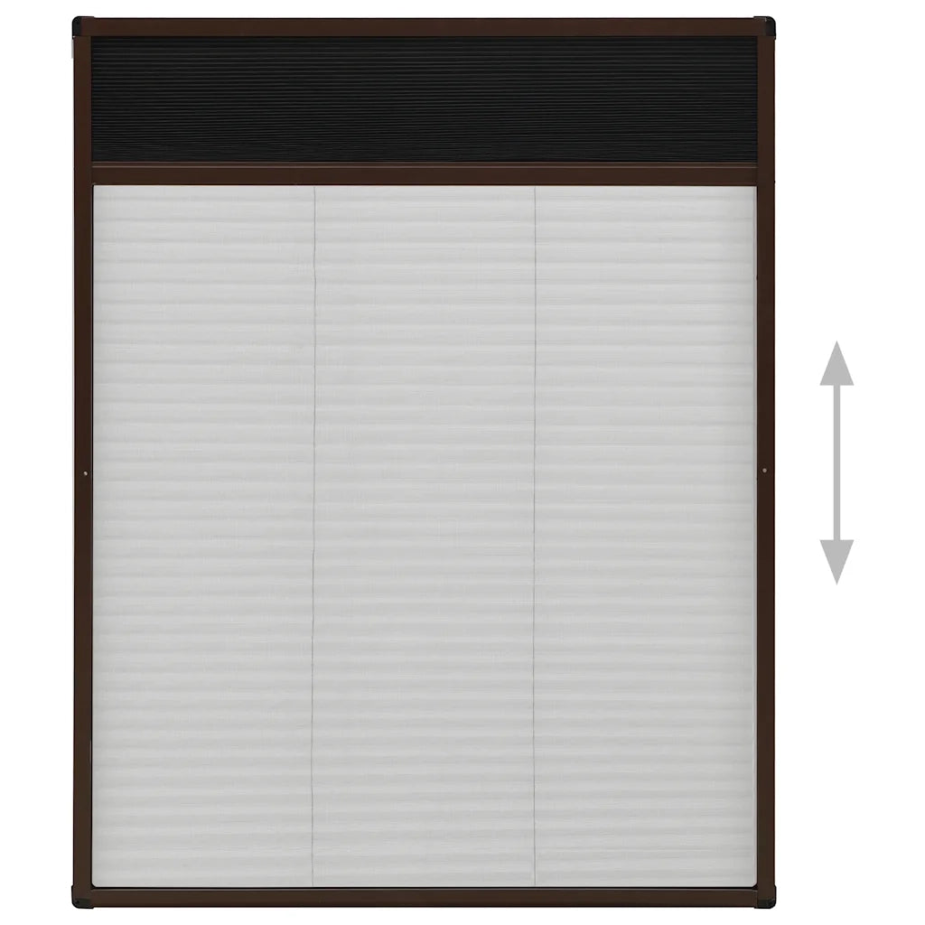 Zanzariera Plissettata Finestre in Alluminio Marrone 60x80 cm CFW1288931