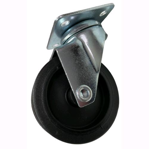 Ruote piroettanti per mobili rotelle Girevoli con Piastra per Carrelli 40 mm Con Freno NERA