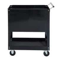 Carrello da Officina Professionale Cassettiera Portautensili in Lamiera, Nero, 68 x 46 x 88cm