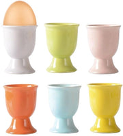 Set di contenitori per uova in porcellana a 6 pezzi colorati