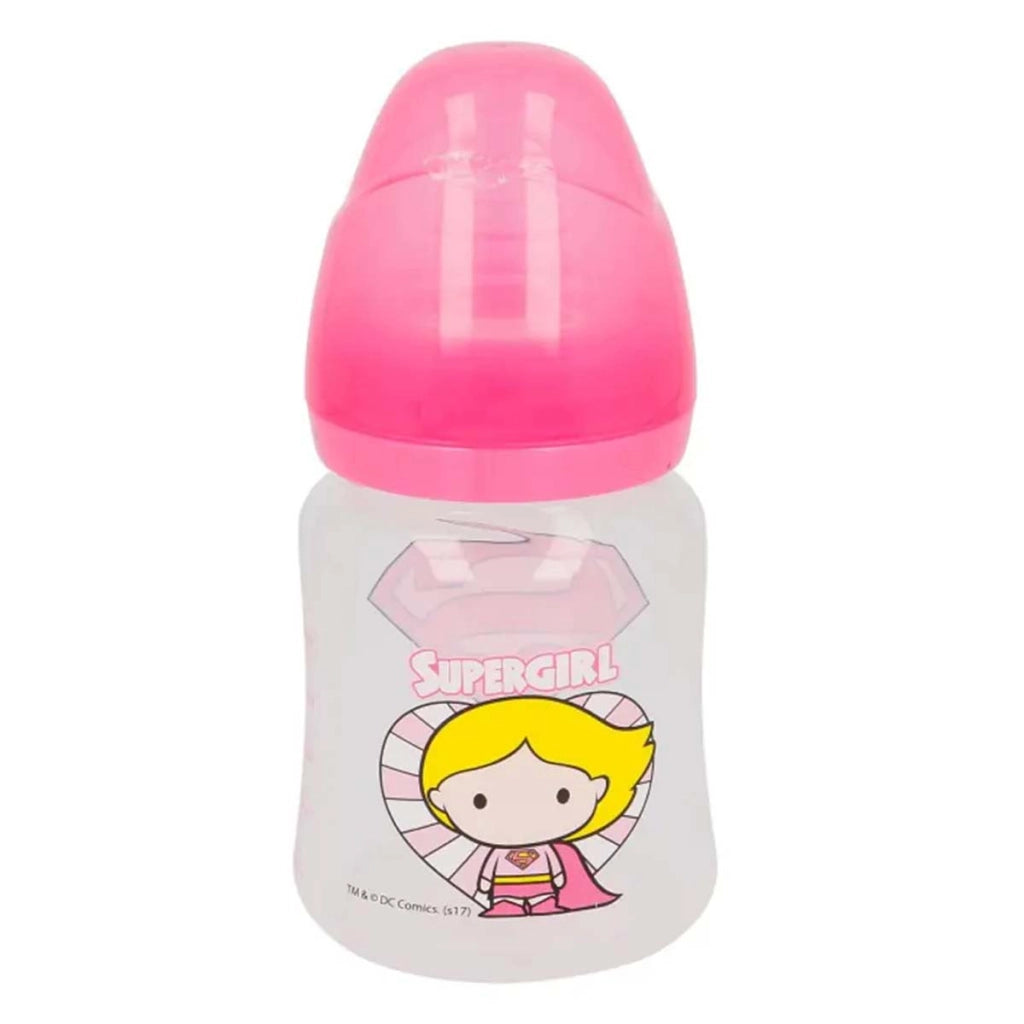 Biberon per neonati 150 ml Supergirl con tettarella in silicone senza BPA Rosa Superman