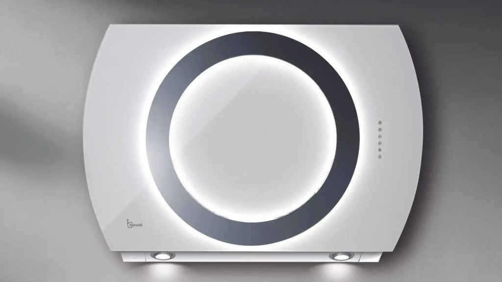 Cappa a parete NIMA cm 90 - vetro Bianco - 800 m3/h