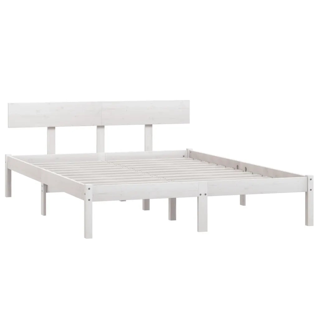 Giroletto-Struttura Letto in Legno Massello di Pino Bianco 120x200 cm