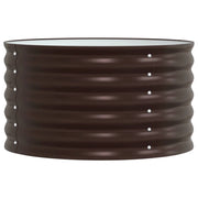 Fioriera rialzata moderna per patio e giardino 80 x 80 x 44 cm resistente estetica minimalista acciaio marrone 02_0058921