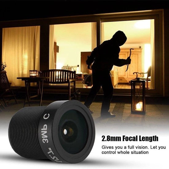 Obiettivo 28mm Full Vision 3MP HD 1080P con sensore IR per telecamere CCTV con visione notturna.