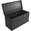 Baule per esterno da 350 litri lucchettabile color grigio scuro