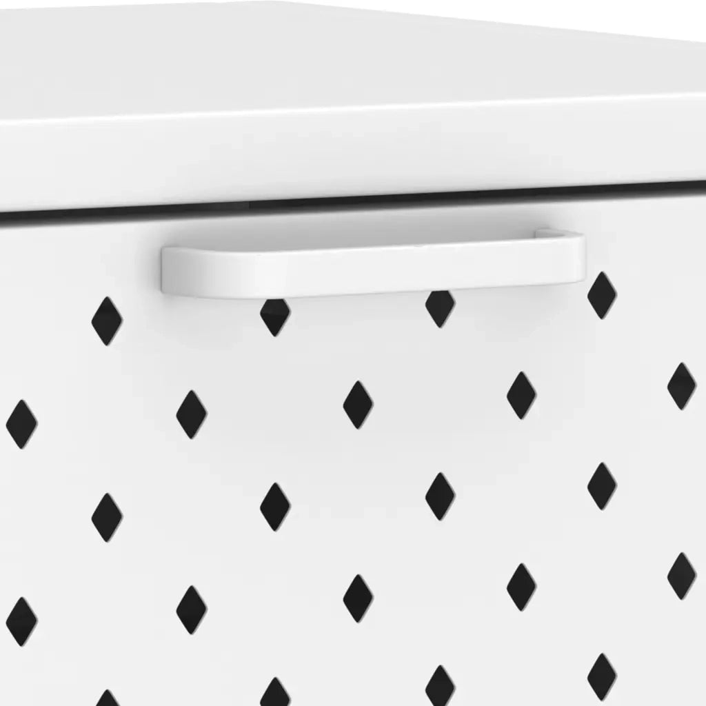 Tavolo Consolle Bianco 106x35x75 cm in Acciaio