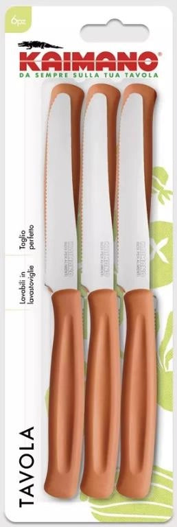 Set 6 Coltelli da Tavola Dinamik Lama Seghettata Ruggine Fiskars Kaimano