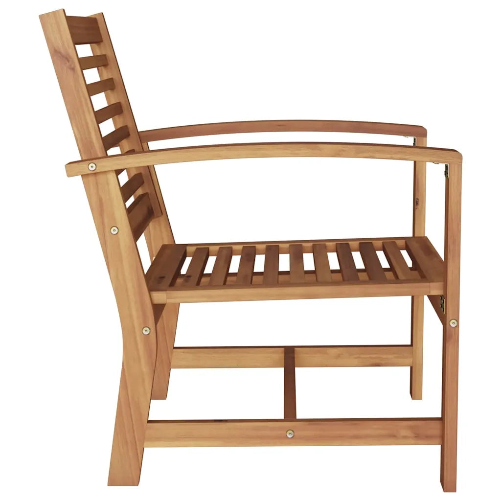 vidaXL Sedie da giardino 2 pcs Naturale 60 x 65 x 76.5 cm