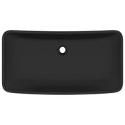 Lavabo da appoggio rettangolare di lusso lavabo da bagno lavabo per sala trucco 71 x 38 cm ceramica nera opaca 02_0002706