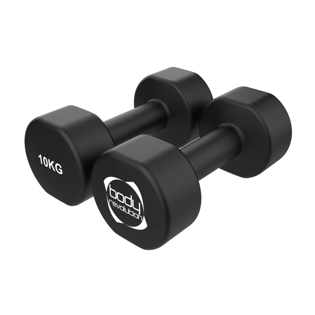 Manubri neoprene 2 x 10 kg, antiscivolo