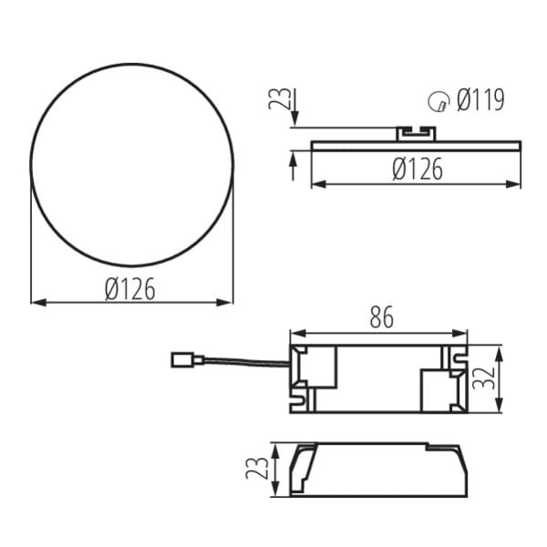 Kanlux AREL 29584 plafoniera LED 10W 830lm 4000K IP65