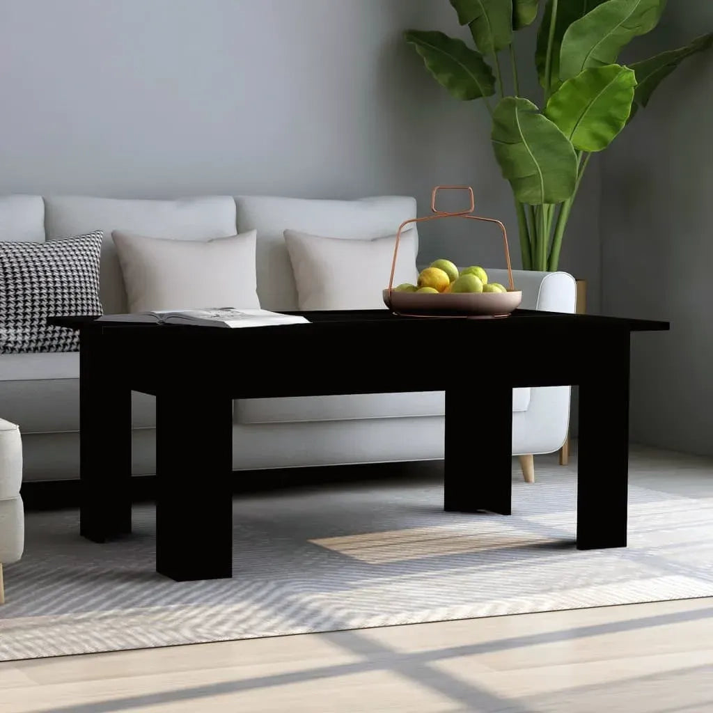 Tavolino da CaffÃ¨ Nero 100x60x42 cm in Truciolato cod mxl 12501