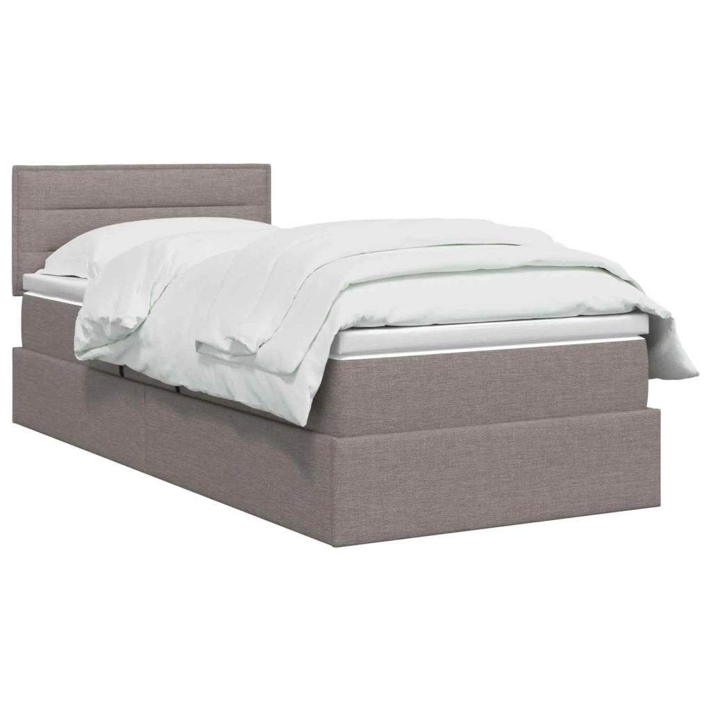 Letto con contenitore LED e materasso Tortora 90 x 190 cm 3458970