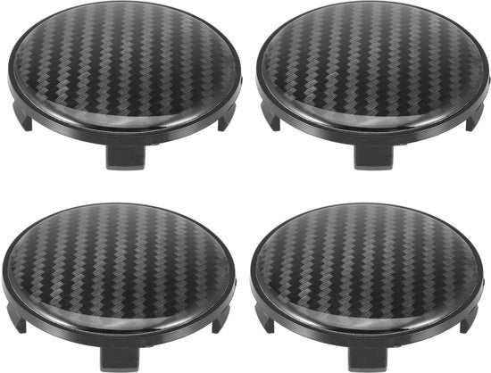 Centro di Accoppiamento per Pneumatici 68mm - Cerchione Universale - Diametro Interno 64mm - Plastica Resistente - Cofanetto in Fibra di Carbonio - Facile da Installare - Copertura del Centro di Accoppiamento