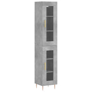 Credenza | Madia | Buffet da pranzo | Armadio da pranzo Grigio Cemento 34,5x34x180 cm in Legno Multistrato