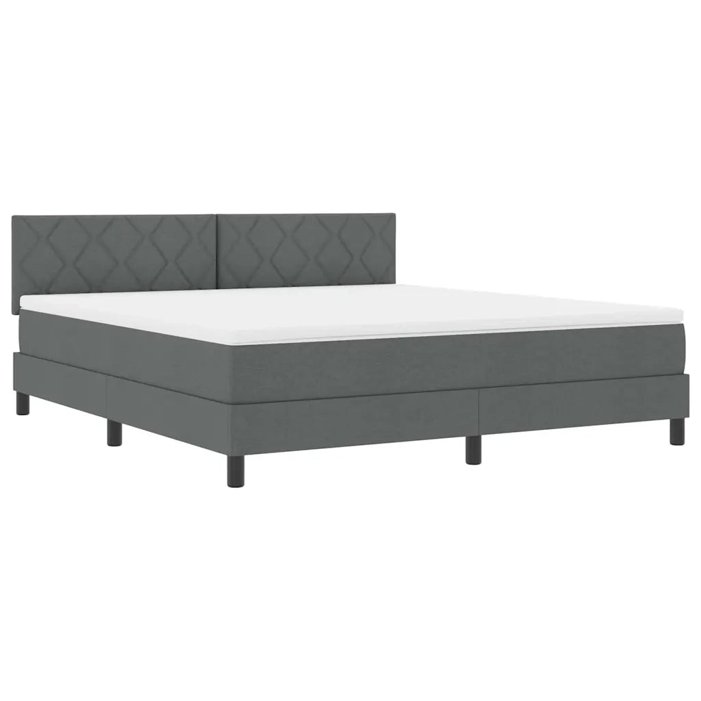 Letto a molle con testiera Grigio scuro 180 x 200 cm Tessuto 3338784