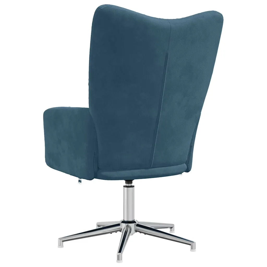 vidaXL Sedia Relax Blu in Velluto
