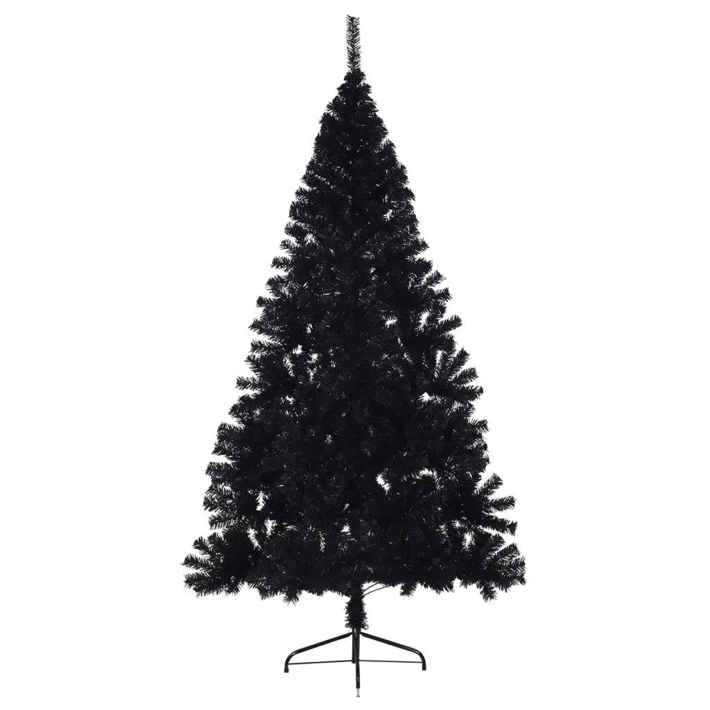 Albero di Natale Artificiale a MetÃ  con Base Nero 180 cm PVC cod mxl 15657