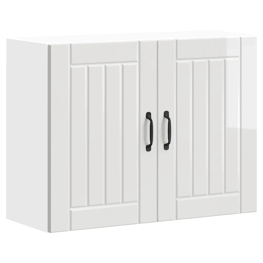 Pensile da cucina Lucca ottimizzazione dello spazio design moderno 80 x 31 x 60 cm legno composito bianco lucido 02_0050174