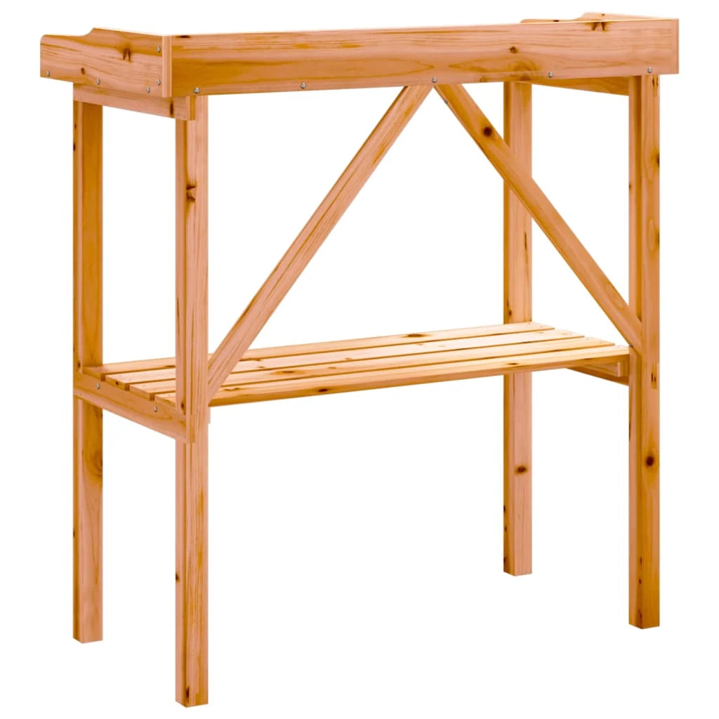 Tavolino portavasi con ripiano 78 x 38 x 82,5 cm legno di abete marrone 02_0045429