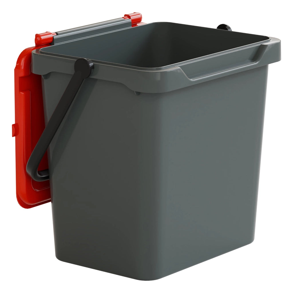 Contenitore per Rifiuti Foscas, Pattumiera Capacità 37 lt Made in Italy, 40x31x39h cm Rosso