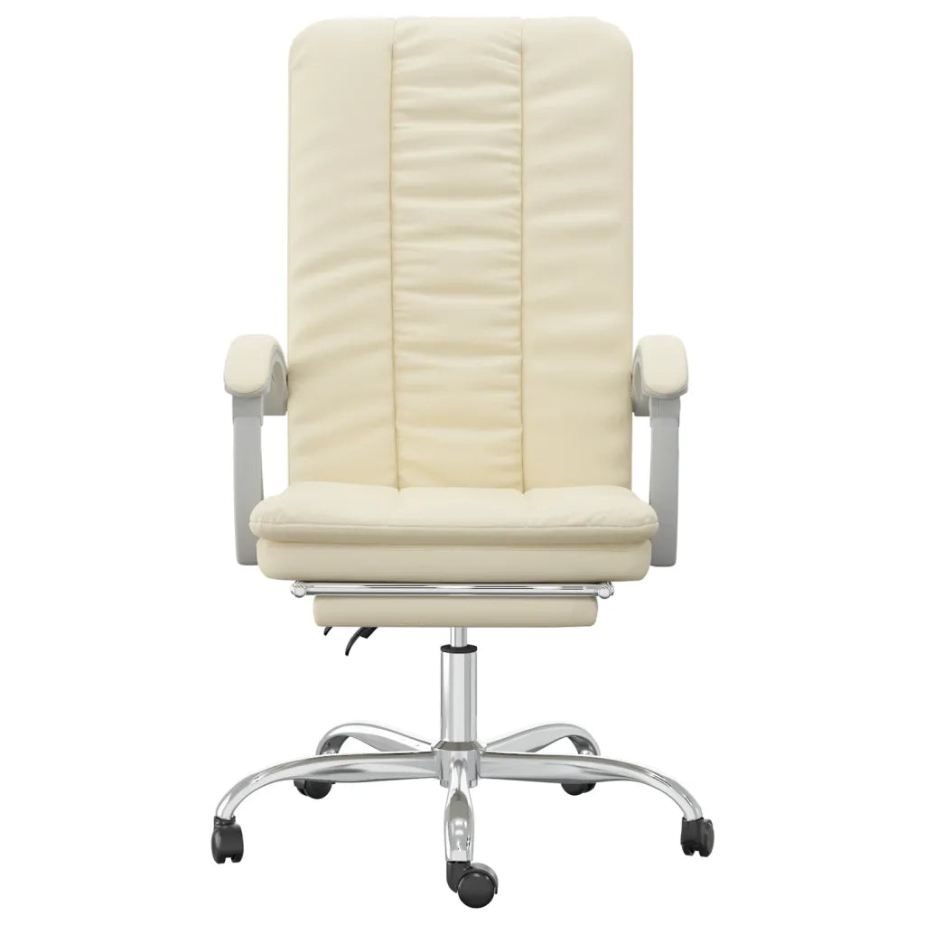 Poltrona da Ufficio Reclinabile Crema in Similpelle cod mxl 26127