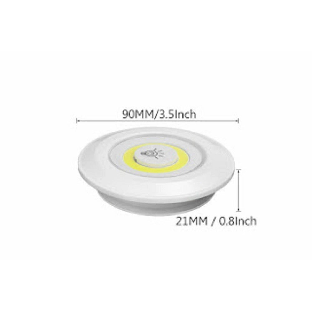 Trade Shop - Set 3 Luci Led Cob Con Telecomando Luce Regolabile Lampada Disco Armadio Tx-9728 -
