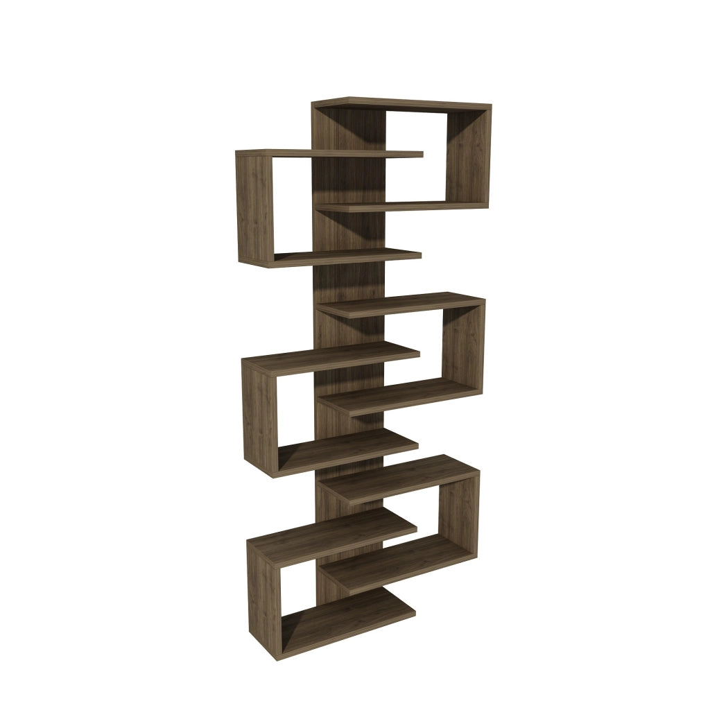 Libreria in legno "Lotus" - 75 x 21 x 161 cm - Noce