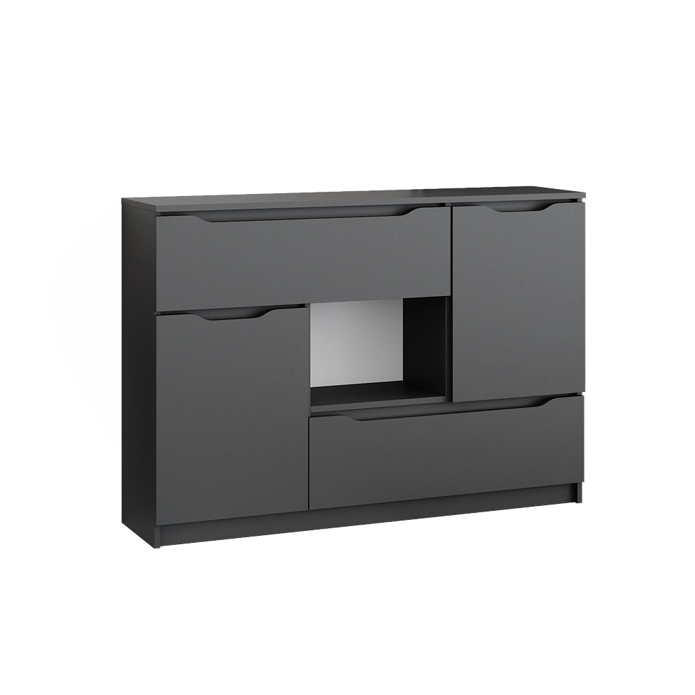 Vicco Cassettiera per camera da letto Antracite 30 x 84 cm