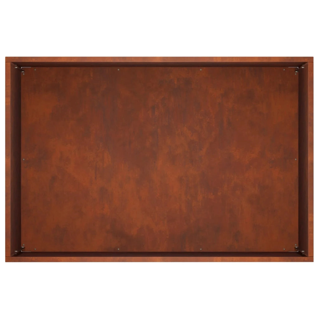 Vaso da giardino Ruggine 60 x 40 x 40 cm Acciaio Corten 8005692